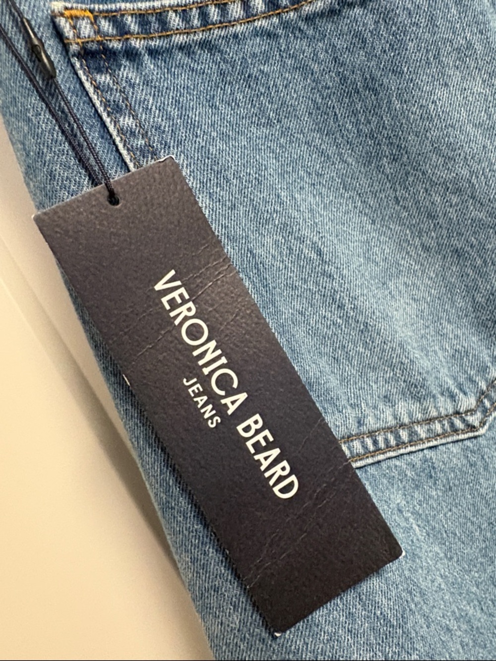 NWT [Veronica Beard] Taylor Cropped High-Rise Wide-Leg Denim Jeans Women’s 30 - Picture 13 of 13